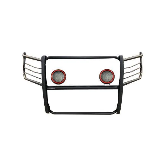17FP32MA-PLFR – BLACK HORSE Grille Guard, 3-Piece Modular Powder Coated Black Steel Modular 1-1/2 Inch Diameter With ...